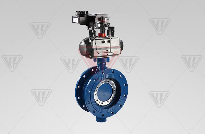 Pneumatic flange eccentric soft sealing butterfly valve-Shanghai Kaihe Valve Group Co., Ltd.